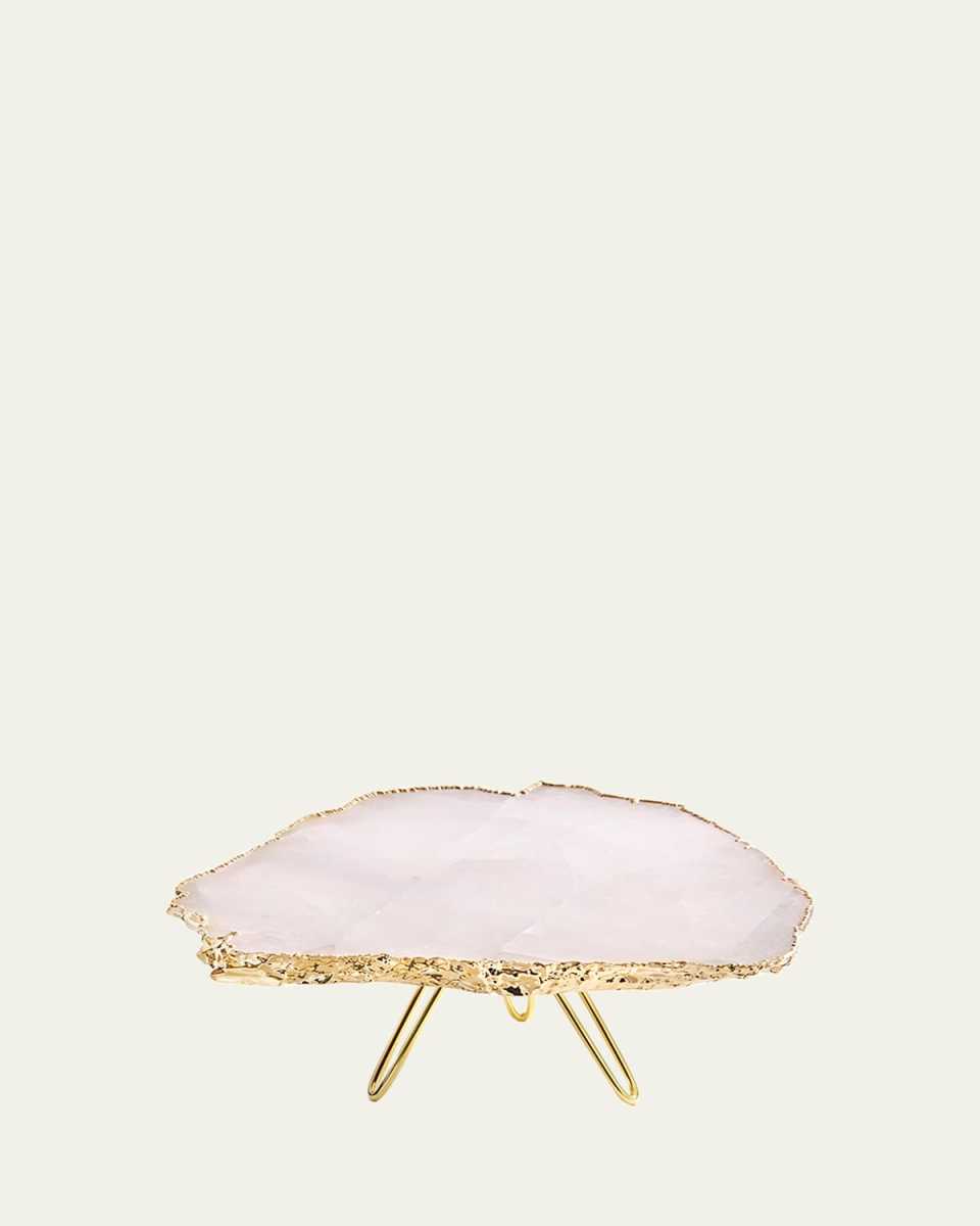 Torta Rose Quartz Cake Stand, Gold